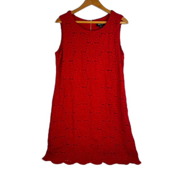 RN Studio by Ronni Nicole Red Lace Overlay Sleeveless Dress Size 14 Dressy - Picture 11 of 11